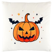 Halloween tök-denevér mintás párna 40 x 40 cm