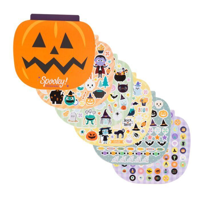 Matricás Könyv, 10 Lapos - Halloweeni Tök Formájú